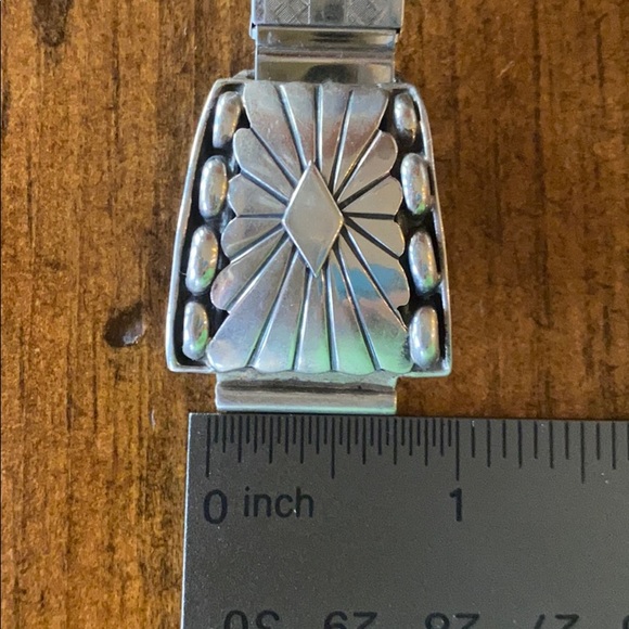 Men’s Native American Hopi Silver Watchband - Picture 6 of 8